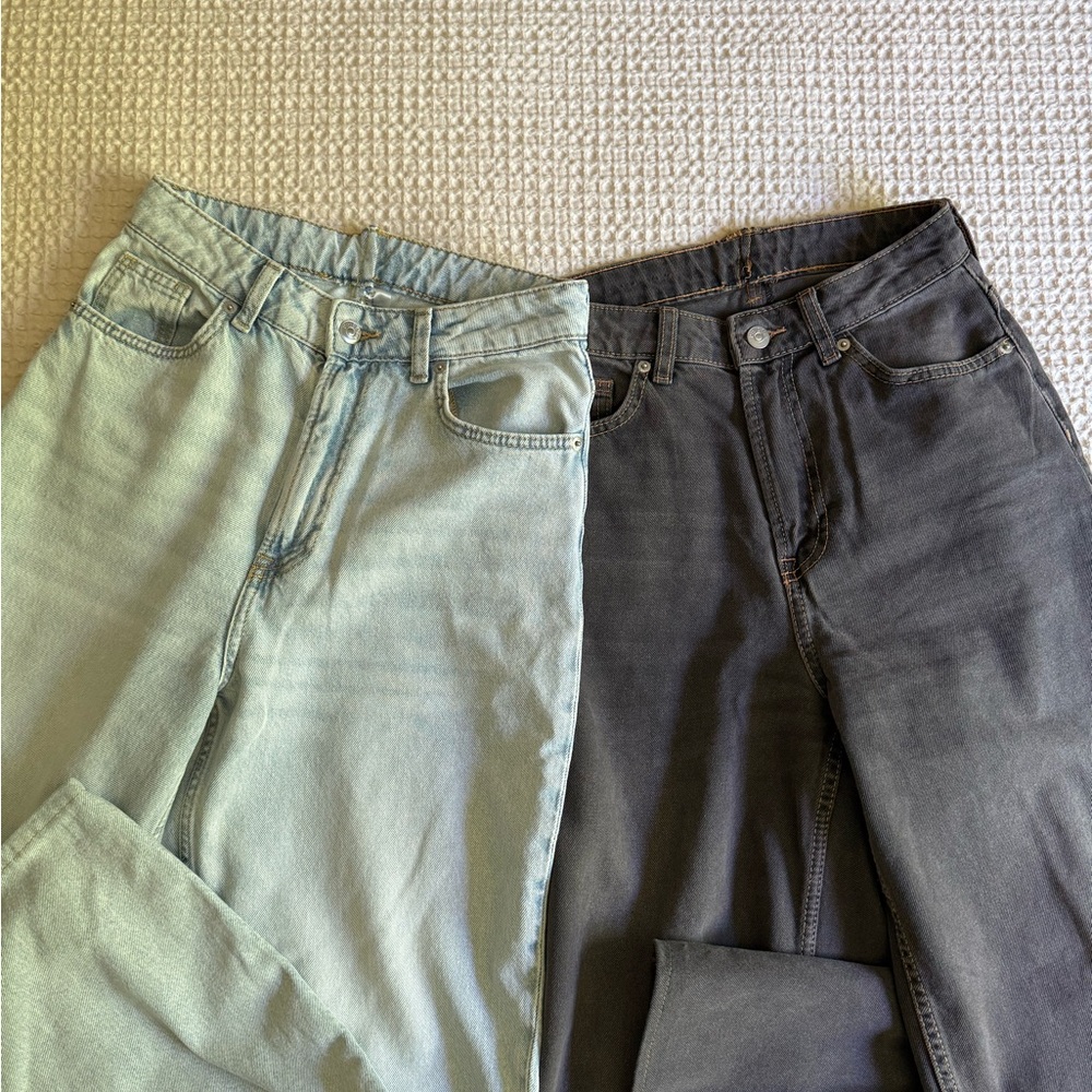 2 PAIRS! H&M wide-leg tailored jeans